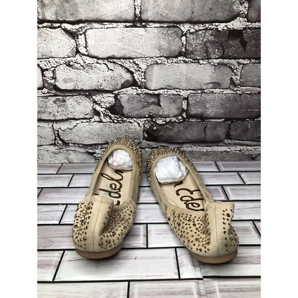 Sam Edelman Blair Beige Leather Slip On Ballet Flats Women’s Sz 7.5M US/38.5EU - Picture 6 of 16